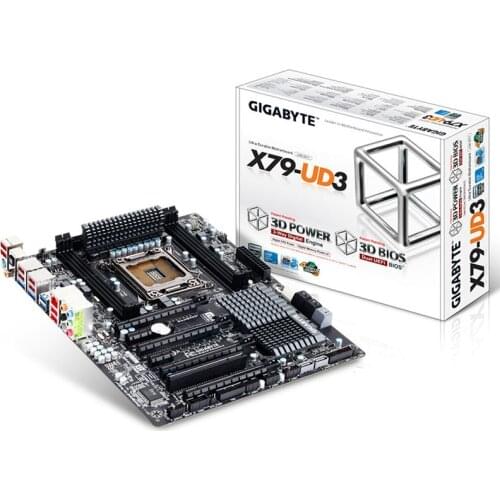 For GIGABYTE GA-X79-UD3 Motherboard LGA 2011 DDR3 X79-UD3 For Intel X79 32GB Desktop Mainboard SATA III PCI-E X16 Used