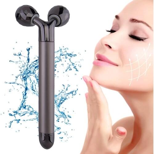 Electric 3D Roller Massager Lift Skin Reduce Wrinkles 360 Rotate Thin Face Facial Massage Tool Y Shape Massager Stick Skin Care