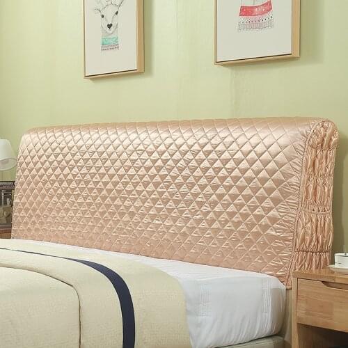 European Bed Cover 120-220cm All InclusiveIce silk fabric Comforters Dust Proof Elastic Bed Headboard Cover Protective Cover