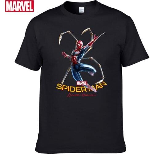 Marvel The Avengers spiderman t shirt Comfortable 100% cotton Fashion clothes for teens Summer short sleeve t-shirts #76