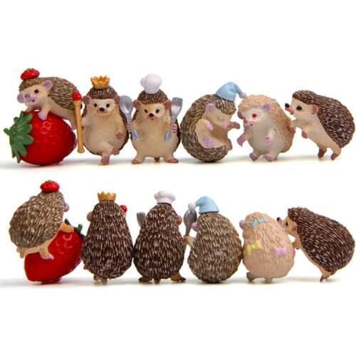Cute Hedgehog Animal Miniature Dollhouse Garden Home Bonsai Decoration Mini Toy Craft Ornaments Micro Decor DIY Crafts Decor