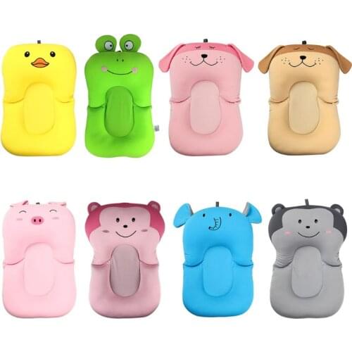 Newborn Shower Air Cushion Bed Babies Baby Bath Pad Non-Slip Bathtub Mat Infant Safety Security Cartoon Animal Bath Seat