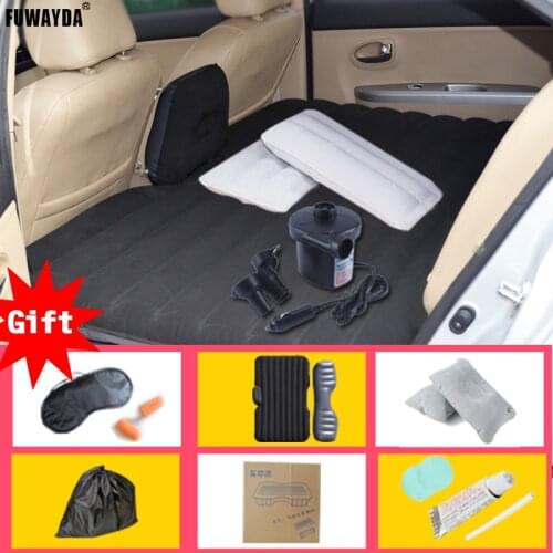 FUWAYDA high quality black Offroad Travel Inflatable car bed Inflatable seat outdoor sofa thicken outdoor mattress car mattress
