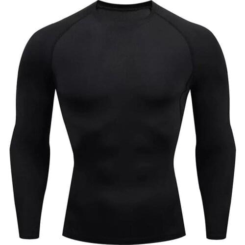 NEW 2019 Sport Running Rash gard Running Shirt Men T-shirt Long Sleeve Compression Shirts Gym T-shirt Fitness Sport Shirt Men