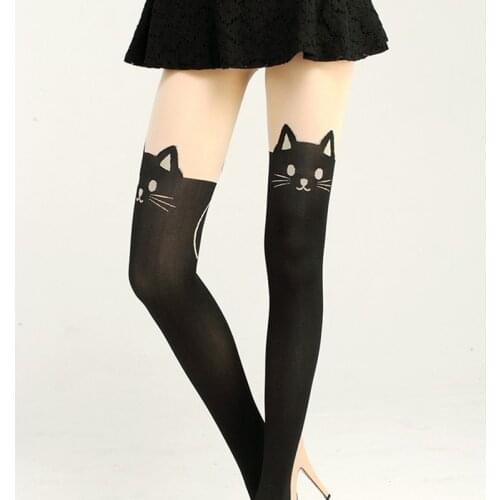 New Women Sexy Cat Tail Velvet Knee High Socks Hosiery Tattoo Stockings popular stockings