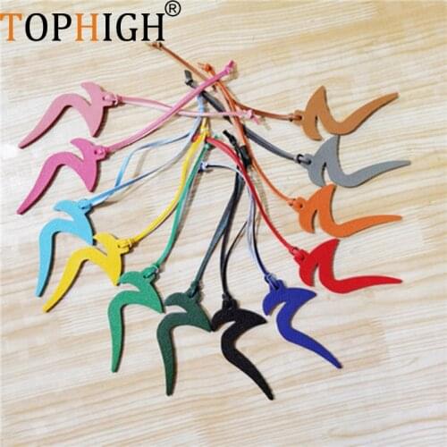 New Custom Made Luxury Genuine Natural Leather Character 12colors Arabic Letter Keychain Backpack Pendant Ladies Women Bag Charm