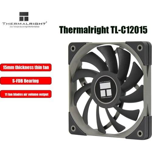 Thermalright TL-C12015 12cm chassis cooling fan speed 1500 thin fan