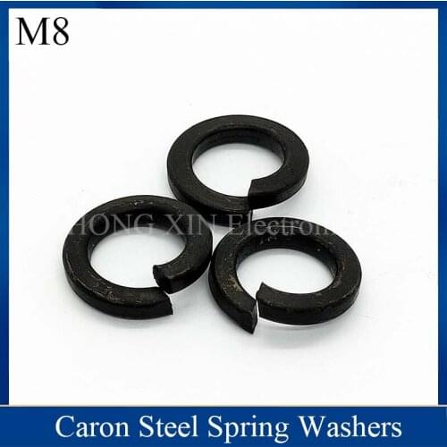M8 Carbon Steel 8.8 Black Galvanized Open Spring Washer Spring Gasket