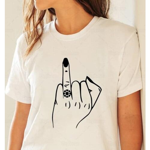 100% Cotton Material Engaged Shirt Wedding Ring Finger Tshirt Bride T Shirt Harajuku Style Married Tees