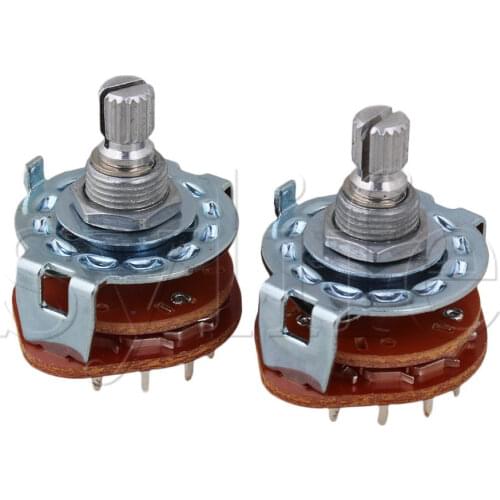 Generic 1 Pair Channel Band Rotary Switch Selector 3-Pole 4-Position
