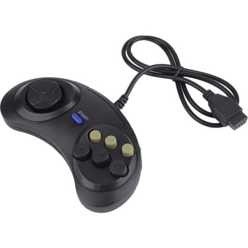 Universal Remote Control Handle Game Controller Classic Wired 6 Buttons For SEGA MD2 PC MAC Mega Drive Gaming Accessories