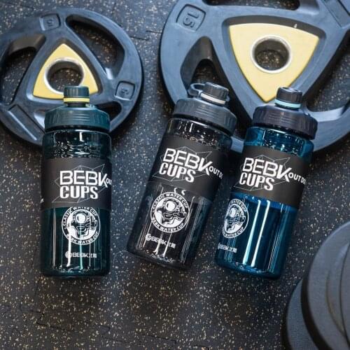 Cycling Sports Kettle with 1700ML Large Capacity Letter Print Transparent Kettle Ergonomics Handle Marker Reusable Water Bottle