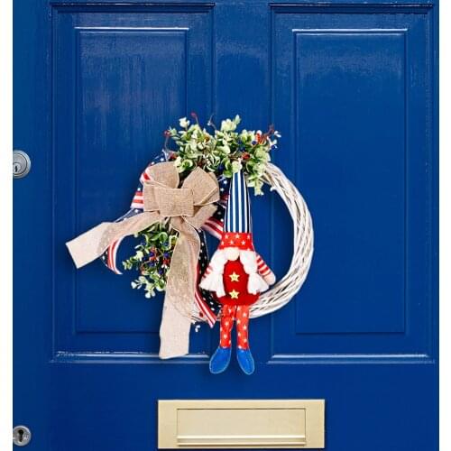 Independence Day Wreath American Flag Wreath Ornament Front Door Home Decoration