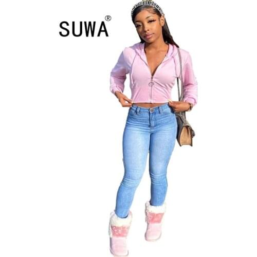 2021 Hot Recommend INS Style Women Pink Clothes Hoodies Long Sleeve Jacket And Coats Autumn Winter Top Streetwear