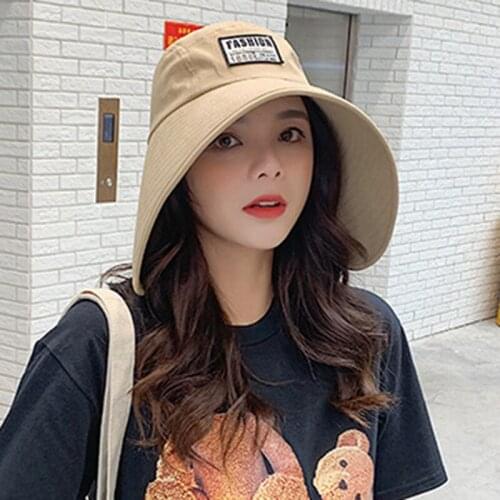 Womens Fashion Fishermans Hat Folding Outdoor Hat Large Brim Double-sided Sun Hat