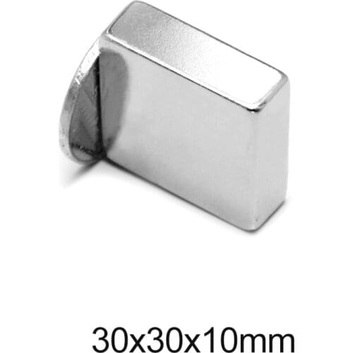 1/2/3/5PCS 30x30x10 Thick Quadrate Permanent Magnets 30mmX30mm Neodymium Magnet 30x30x10mm N35 Strong Search Magnet 30*30*10