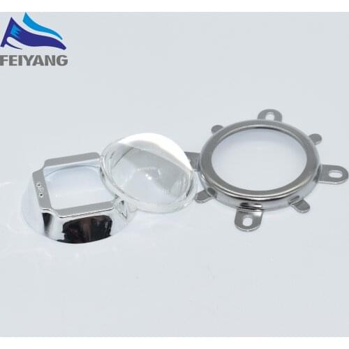 10Set/Lot High Quality 30W 50W 100W LED 44mm Lens + Reflector Collimator + Fixed Bracket Drop