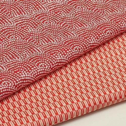 100% Cotton Japanese Style RED Cartoon Fan Arrow Thin Fabric For Handwork Apparel Craft Cushion Patchwork Dress Quilt Tablecloth