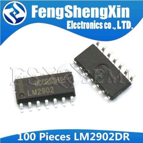 100pcs/lot LM2902 LM2902DR Operational amplifier IC SOP-14