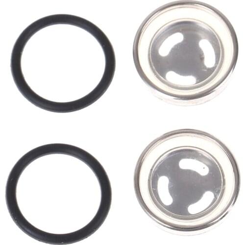 2Pcs Motorcycle 18mm Sight Glass Oil Sight Glass With Seal For Brake Pump Brake Cylinder