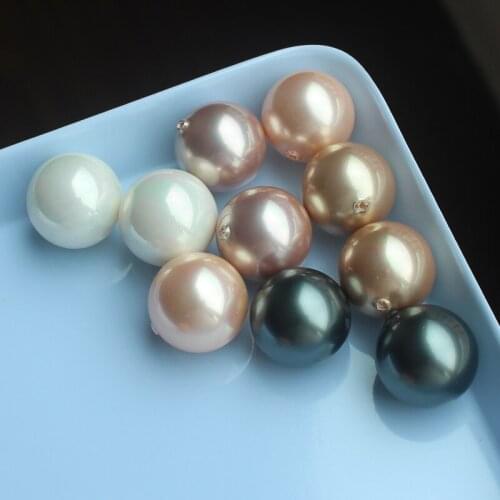 3pcs Half Drilled 20mm Shell Pearl Rond Beads,DIY Jewelry Making ! wholesale for all items