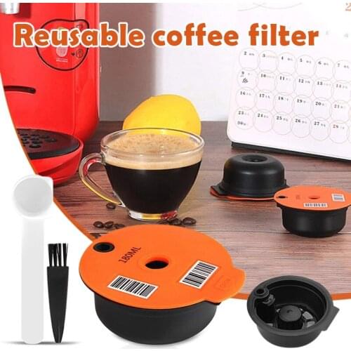 60/180ml Stainless Steel Refillable Coffee Capsules Lidless Reusable Filter Cup Coffee Machine Tools XH8Z
