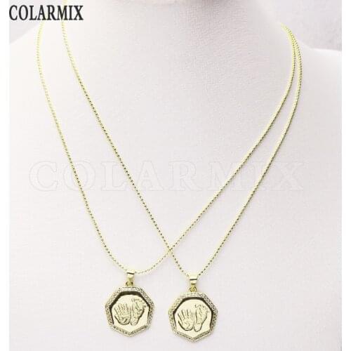 8 Pcs Hand &foot Pendant necklace Cute Pendant necklace pendant necklace jewelry Trendy necklace Gift fashion gift 7258