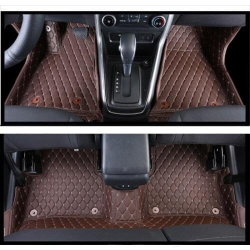 Accessories leather car floor mats for ford ecosport 2013 2014 2015 2016 2017 2018 2019 2020 2021 rug carpet auto interior