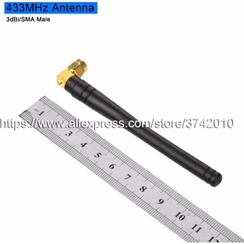3dBi 433MHz antenna Wireless module rubber duck antenna SMA Male 1pcs