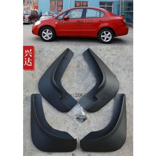 Car Mud Flaps 2007-2013 for Suzuki SX4 4-Door Sedan Mudflaps Splash Guards Mud Flap Mudguards Fender 2008 2009 2010 2011 2012