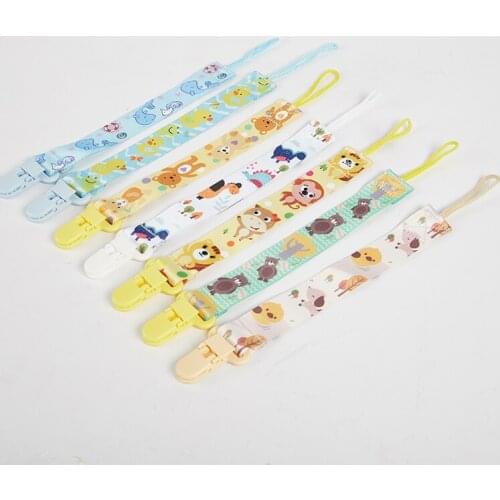 Pacifier Cute Baby Clip Chain Dummy Clips Soother Holder Nipples Children Polyester Cartoon Pacifier Clip Gift