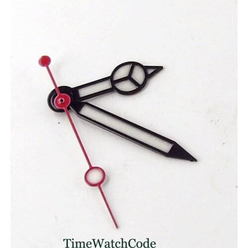 Black Watch Hands Parts Fit For Miyota8215 821A NH35A NH36A 7s35 4r36 7002 Automatic Movement Red Seconds Spare Parts