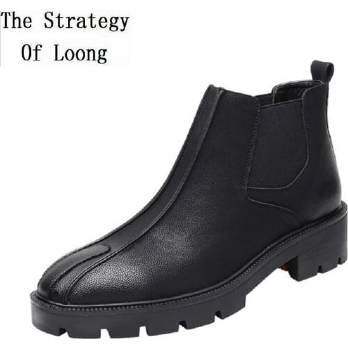 Spring Autumn British Style Retro Plus Size 47 48 Men Ankle Short Chelsea Boots Sewing Male Business Equestrian Boots 20200627