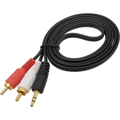 RCA RCA Cable 3.5mm Male to Dual 2RCA Female Jack Cable Aux Video AV Cable Cord Stereo PC Audio Splitter Length 1.5M