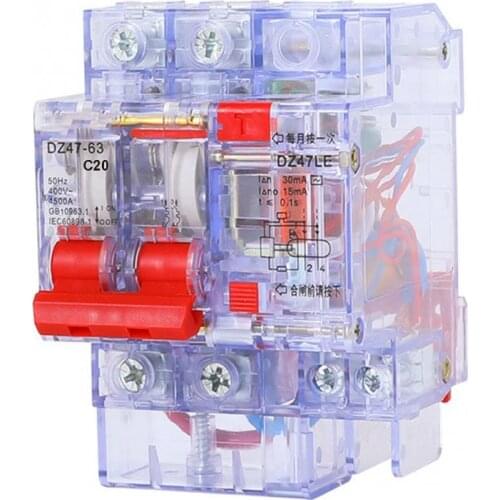 DZ47S-63/1P Transparent Circuit Breaker Leakage Protection 10/16/20/32/40/63A Circuit Breaker Air Switche