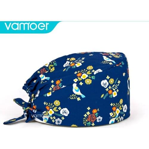 Head cap nurse medical Cartoon Print Medical Scrub Hat Hospital Doctor Work Caps Health Worker Pet nurse Beautician nursing hats