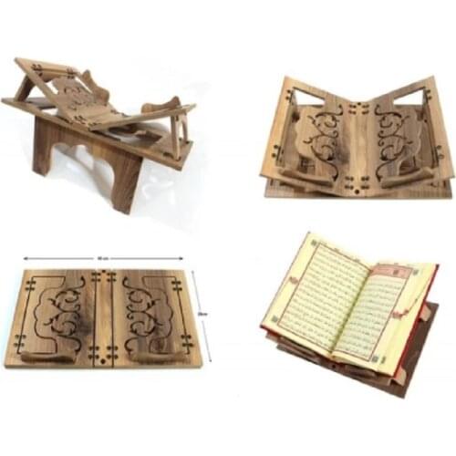 Islamic Wood Material Brown Lecterns Coffee Table V Supplies Pattern Custom made Lecterns Wood Folding Quran Book Reading Stand