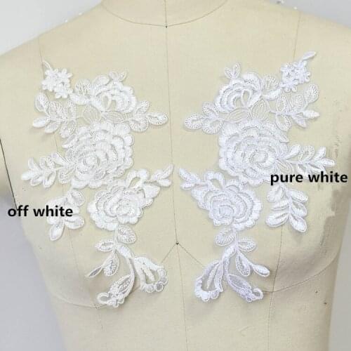10PC 11color Car Bone Lace Flowers DIY Hair Accessories Lace Bridal Gown Wedding Shoes Head Ornaments Applique Patches RS719
