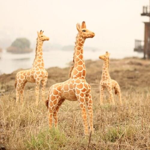 Giraffe Stuffed Dolls simulation animal plush toy doll Children photography Props Home Decoration Baby Birthday Gifts wholesale