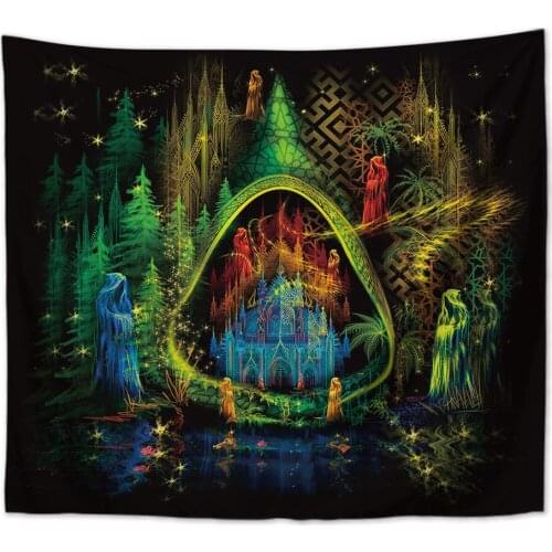 Witchcraft tapestry Headboards bedroom wall decor boho throw 3d wall murals