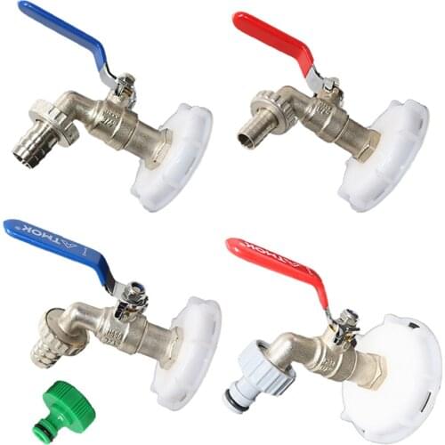 New IBC Outlet Tank Water Tap Rotatable Faucet For Garden Irrigation Watering Connector Replacement 3/4 1/2 Inch