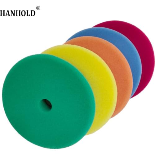 5PCS Polished Sponge Car Polishing Pads Car Polisher Waxing Pads Buffing Sponge for Boat Car Cut Polish Buffer Foam Pads 6 Inch