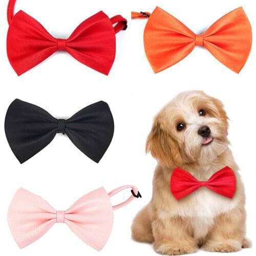 Pet Dog Cat Collar Adjustable Bow Tie Neck Tie Pet Costume Necktie Collar For Medium Small Dogs Cute Puppy Grooming Accessories