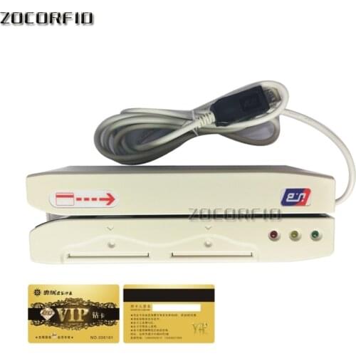 Magnetic Card Reader, 1&2/2&3 Tracks Hico magnetic card Writer Encoder Scanner, Free Software +2 cards