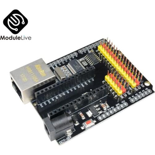 ENC28J60 Ethernet Shield V2.0 LAN Network CH340 NANO V3.0 Expansion Board Module For Leonardo Duemilanove For Arduino UNO R3