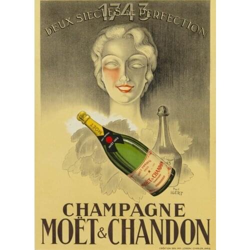 Champagne Moët & Chanon-cartel de estaño de METAL, placa de pared