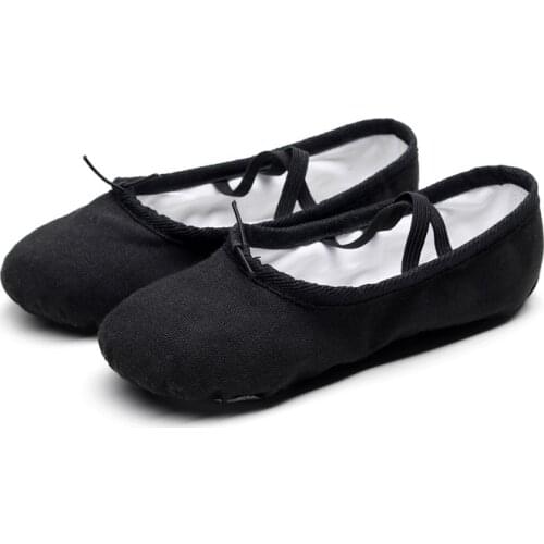 22-43 Cloth/Leather Head Yoga Slippers Teacher Gym Indoor Exercise Canva Dance Shoes Children Kids Girls Woman Ballet flats shoe