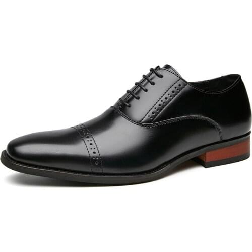Genuine Leather Men Shoes Lace-Up Formal Casual Business Office Size 39-45