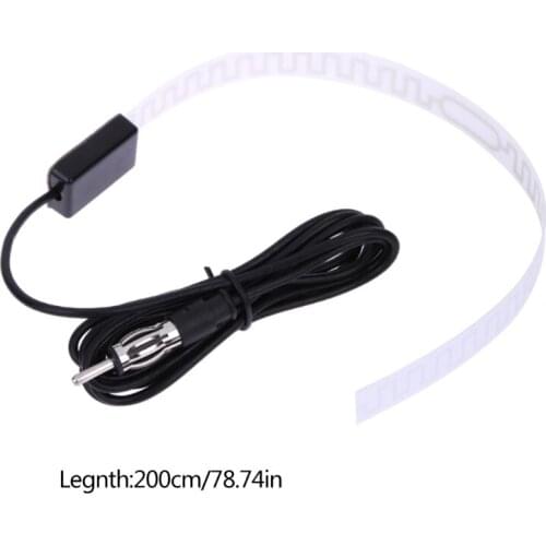 FM Radio Amplified Hidden Antenna Signal Receiver Car Windshield Adhesive Aerial