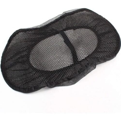 Uxcell Black Mesh Tertolon Stuff Heat Insulation Motorbike Seat Cover Cushion
